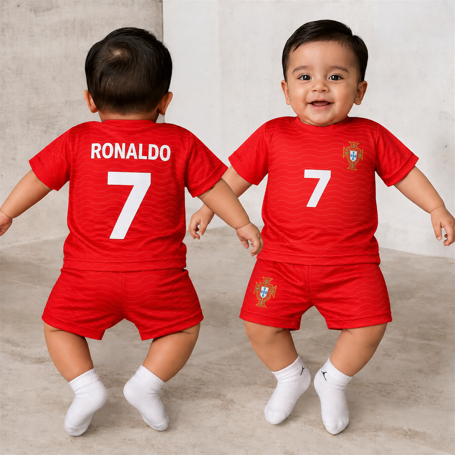 PORTUGAL KIDS JERSEY & HALF PANT SET FIFA WORLDCUP 2026