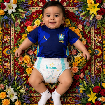 FULL BODY PRINTBRAZIL AWAY 2026 KIDS JERSEY WITHOUT PANT