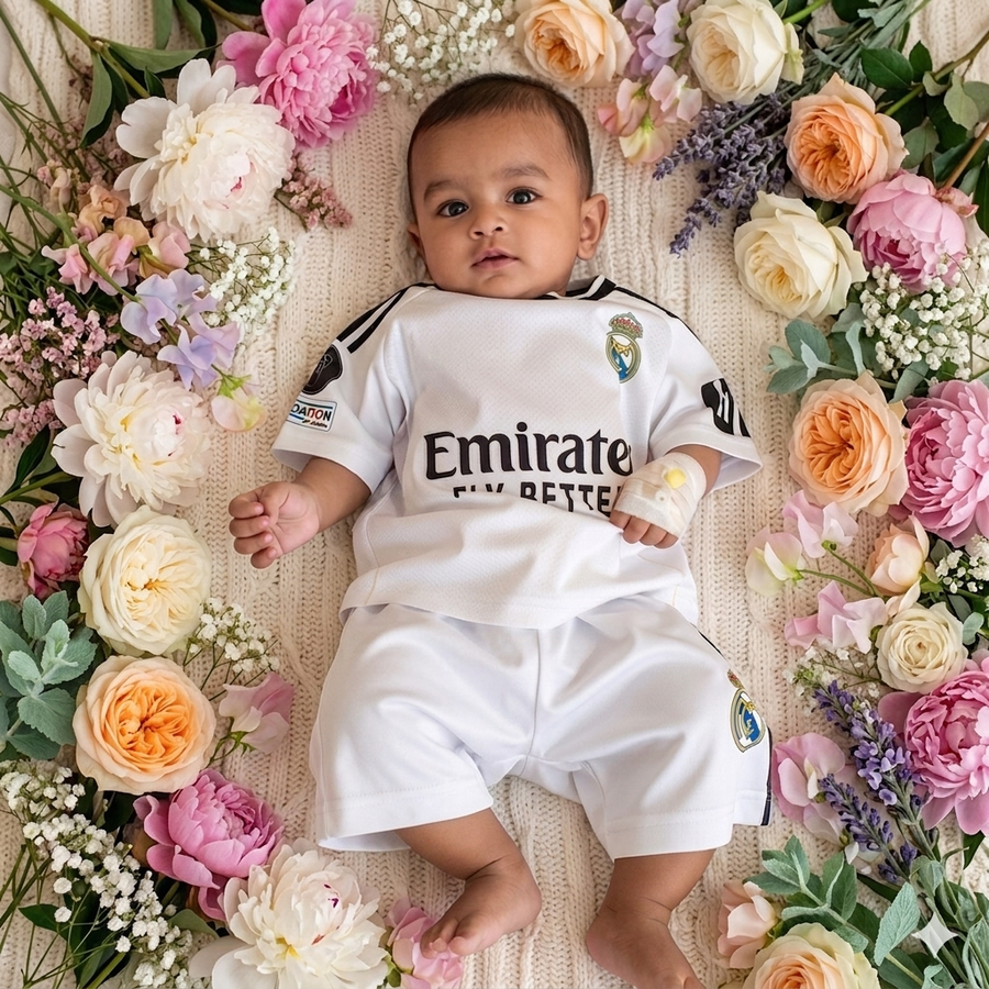 Real Madrid 2025-2026 Home Kit for Baby With pant