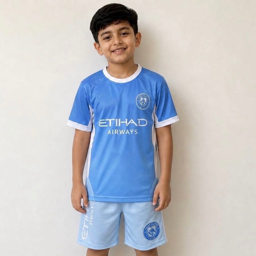 Manchester City Home kit 2026-2027 Kids Jersey + Pant Set