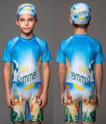 ENJOY SUMMER BOYS SWIMMINGSUIT WITH CAP