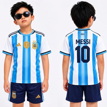 ARGENTINA MESSI 10 HOME FIFA WORLD CUP 2026 KIDS JERSEY + PANT