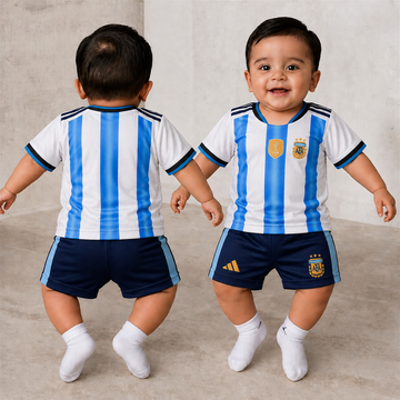 ARGENTINA HOME FIFA WORLD CUP 2026 KIDS JERSEY+PANT SET